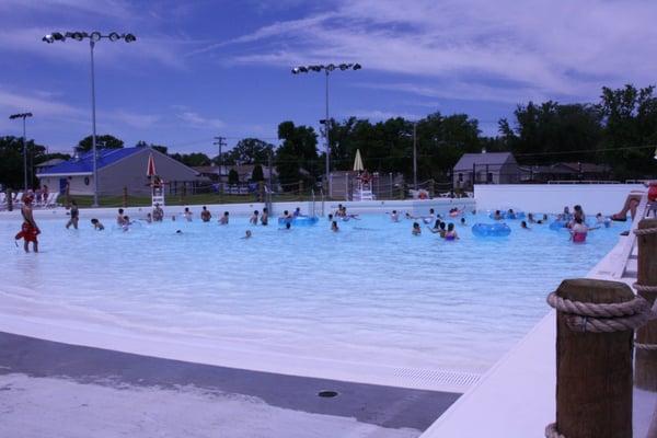 Enjoying the wave pool at Norfolk AquaVenture Water Park in Norfolk Nebraska!