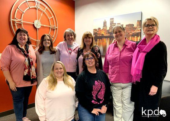 In honor of #BreastCancerAwarenessMonth, both of our k.p.d. offices participated in a "Pink-Out" to raise awareness and show our support.