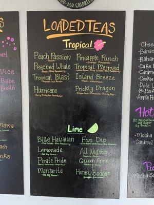 Loaded Tea Menu #2