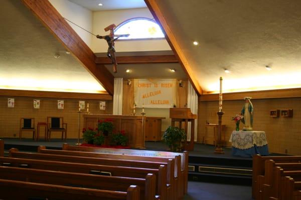 Inside the church