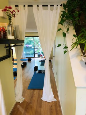 Peaceful yoga room