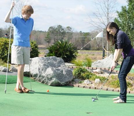 Mini Golf Fun at The Clubhouse's Twin Falls Mini Golf Course.