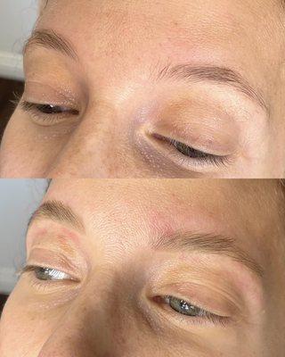 Eyebrow shape and tint