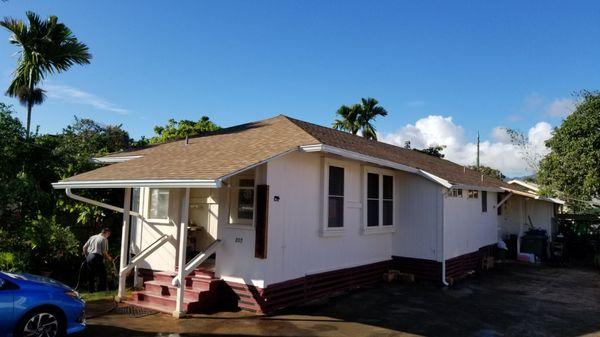 Replaced our shingles and gutters.