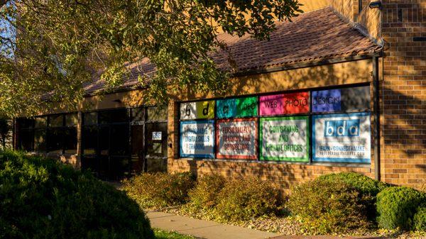 Follow the colorful signs into our modern classroom!