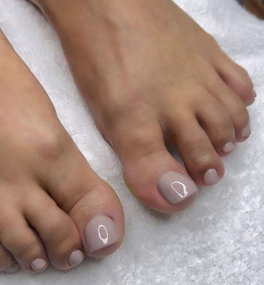 Gel extensions pedicure