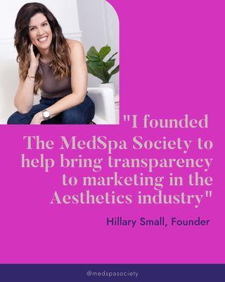 Hillary Small, The MedSpa Society founder