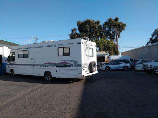 My RV stuck in parking lot