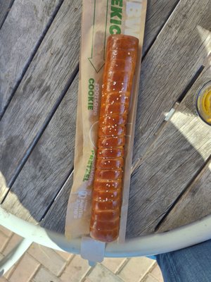 footlong pretzel, less salt