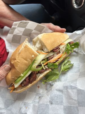 Grilled pork banh mi