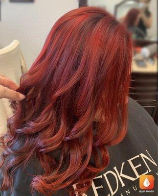 My gorgeous red. Had to tone this down for a new job. But wow it was amazing.