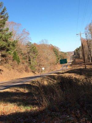 The road to state park in November