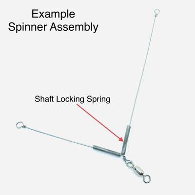 Fishing Lure Springs and Wire Forms, shaft locking springs, spinner assembly