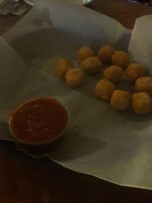 5.50 hot cheese balls. Very hot but sauce was plain.