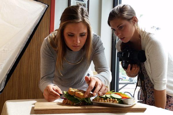 Styling this delicious food to get the perfect photo.