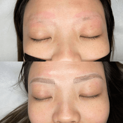 microblading before and after.