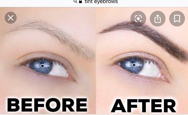 Eyebrows tint and shape!