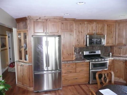 New custom cabinets, counter tops and Hardwood Floors.