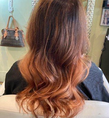 Tangerine balayage