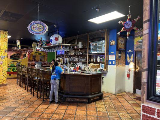 The bar area