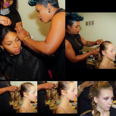 Fashion show hairstylist