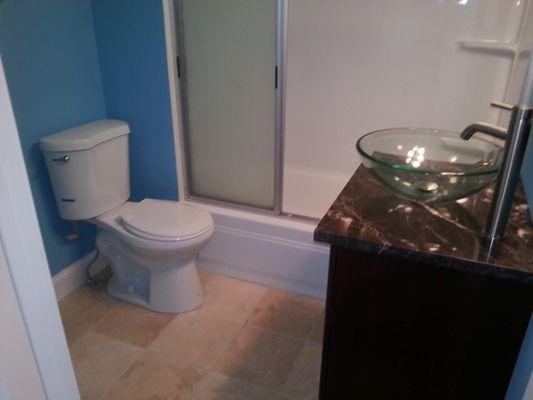 Freshly remodeled bathroom