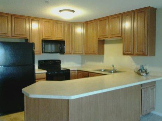 Kitchen with large island & tons of cabinets