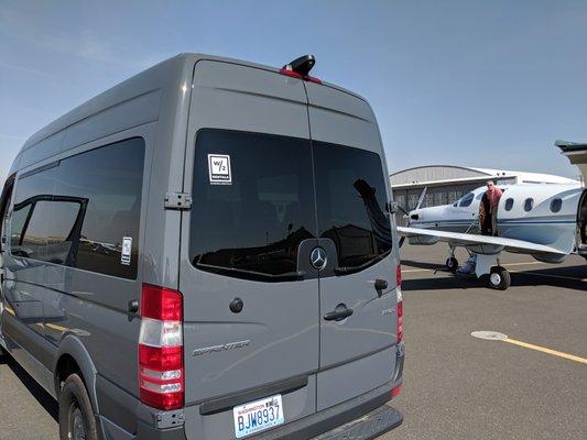 W/2 Rentals Sprinter Van at Walla Walla Airport Private Aviation.