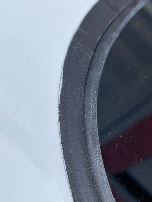 Paint in window rubber