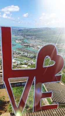 View of The Esplanade from the top of Koko Head Hike.