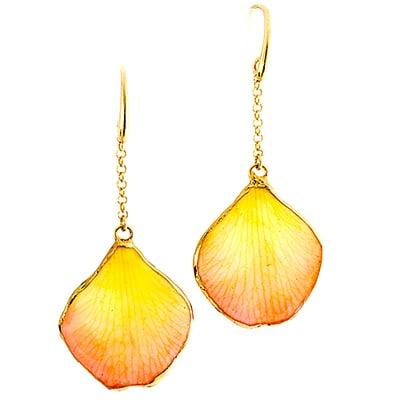 Orchid drop earrings