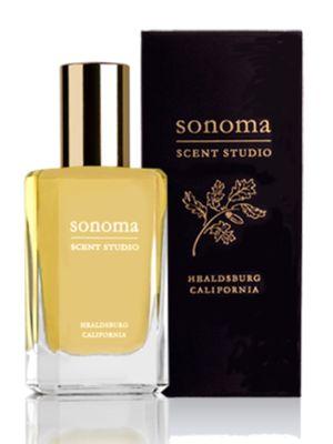 Illustration for Sonoma Scent Studio packaging, gold foil stamped on satin black box.