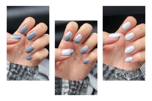 Temperature color changed (gel manicure)one manicure own two colors