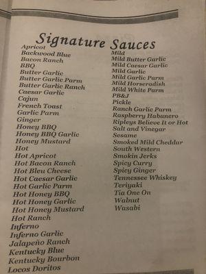 Signature sauces