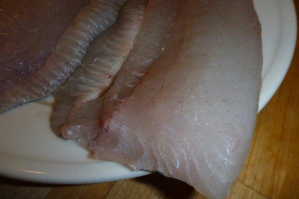 Fresh flounder fillet.