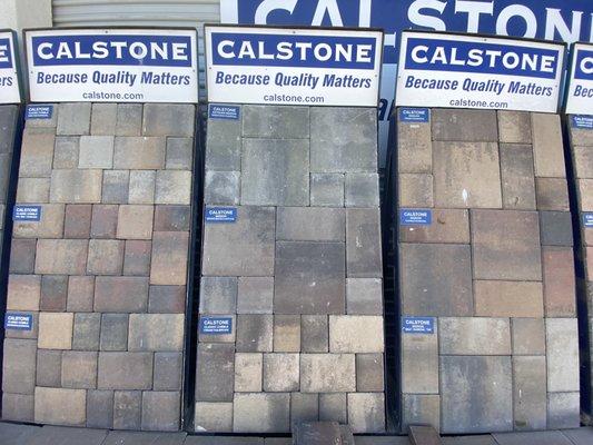 Calstone- antiqued cobble, classic cobble or mission. Different colors to choose from for your driveway or patio