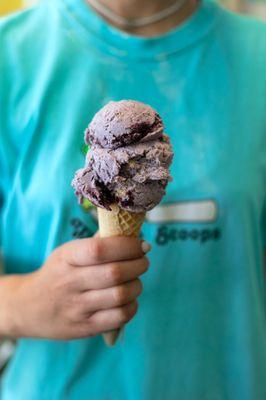 Blueberry Cheesecake on a Sugar Cone!