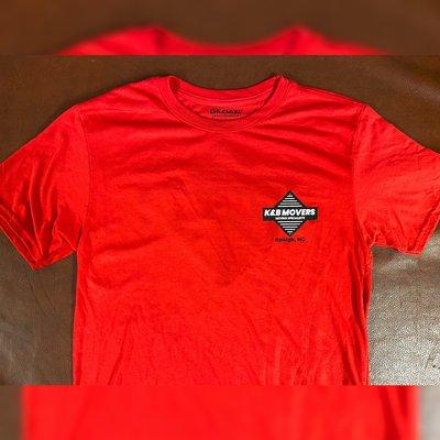 2 Color Left Chest On Red Shirt!