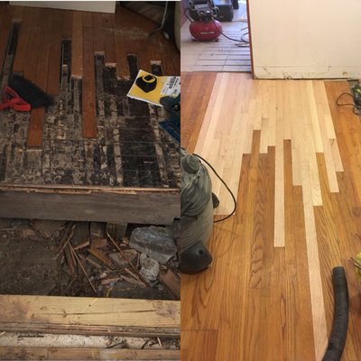 Repairing wood flooring