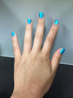 Aqua blue nails