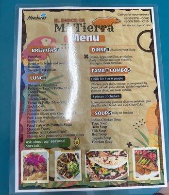 Menu (English)