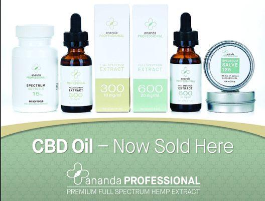 Nimoh Pharmacy carries Ananda Professional Products, an exclusive line of cannabidiol (CBD) products that offer an alternative form of healt