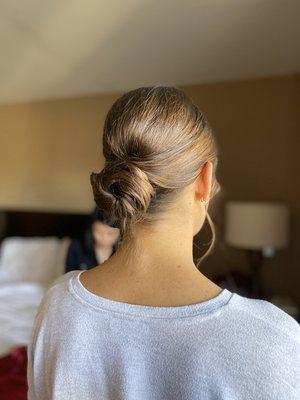 Beautiful classic low bun