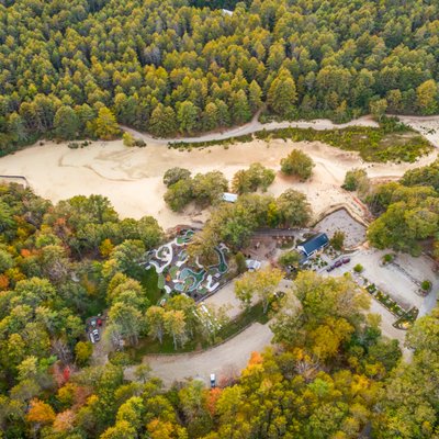 Aerial shot of Desert of Maine