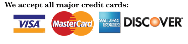 We except All Major Credit Cards..