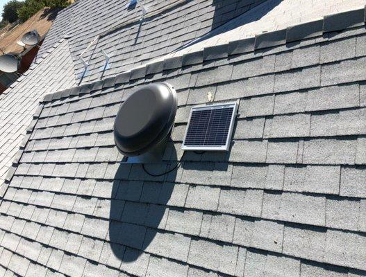 New roof, new solar attac fan