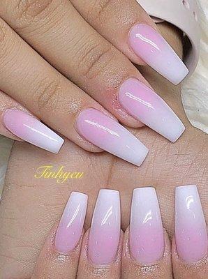 Ombre Pink & White