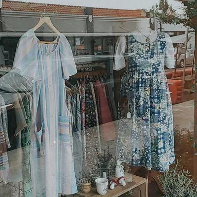 Comfy Cottagecore/Grandmacore style outfits in the window