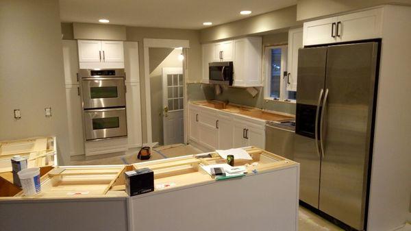 Kitchen cabinet refinishing project