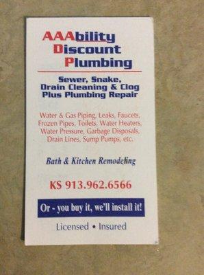 A A Ability Discount Plumbing